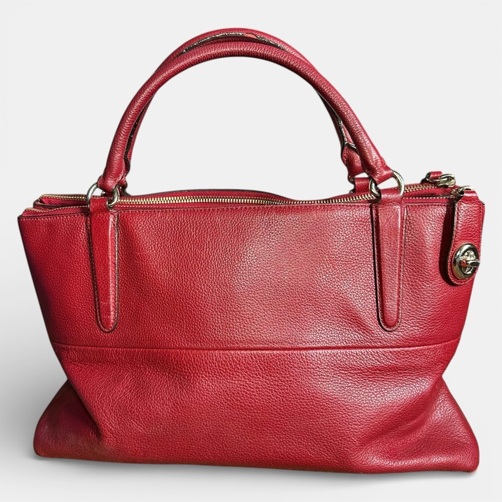 Coach Borough Red Leather Bag - Picture 3 of 11